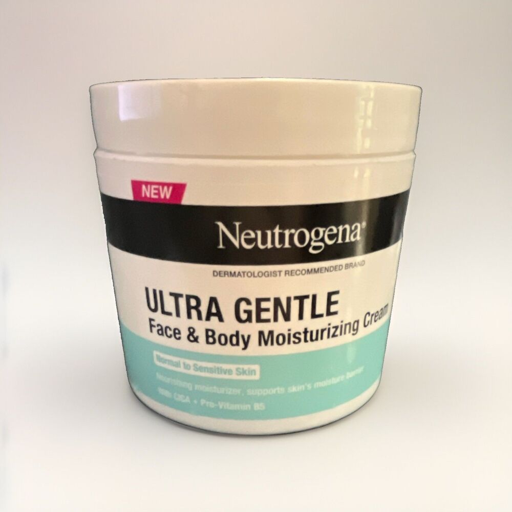 Neutrogena Ultra Gentle Face&body Moisturizing Cream Normal Sensitive Skin 11oz